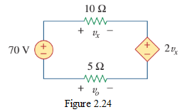 Figure 2.24 Circuit for Practice Problem 2.6.