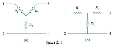 Figure 2.47 Wye (Y) / Tee (T) network. Figure 2.48 Delta (Δ) / Pi (π) network.