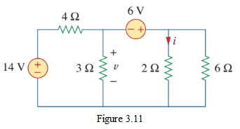 Figure 3.11 Circuit for Practice Problem 3.3.