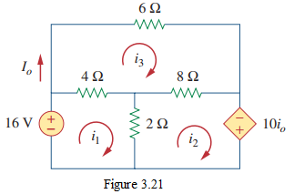 Figure 3.21 A supermesh excludes the current source.