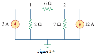 Figure 3.4 Circuit for Practice Problem 3.1.